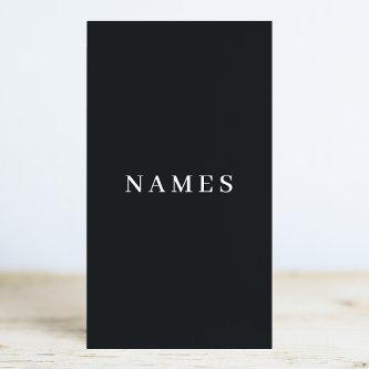 Simple Black Custom Add Your Name Elegant Stationery
