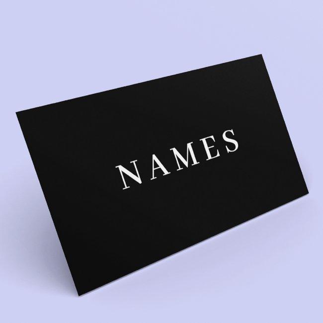 Simple Black Custom Name Elegant