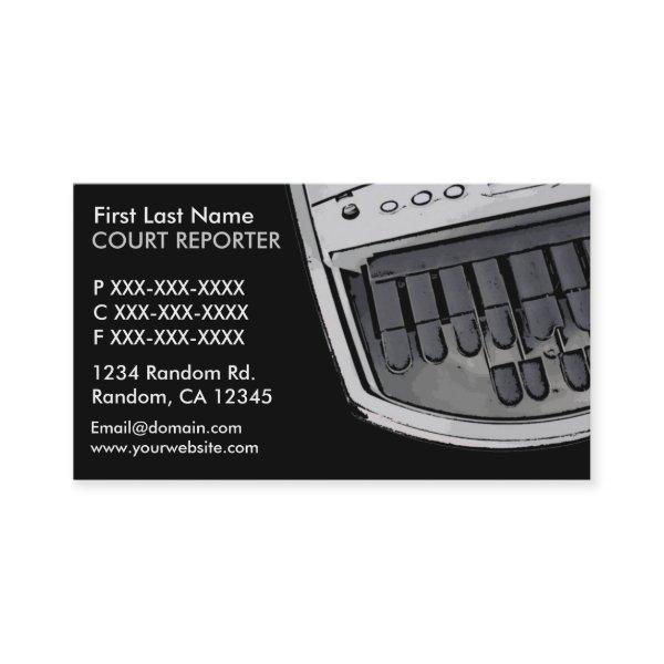 Simple black gray court reporter
