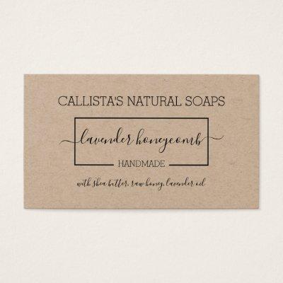 Simple Black Kraft Soap Packaging Product Label
