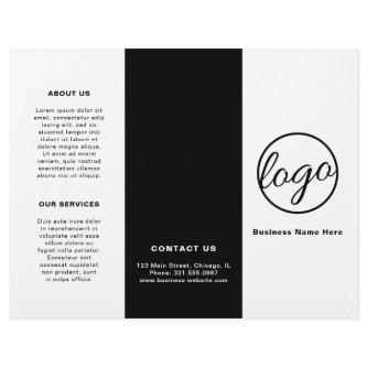 Simple Black Logo Modern Business Trifold Brochure