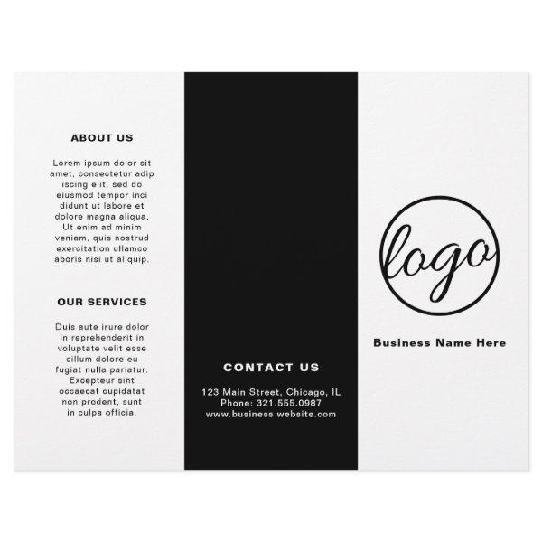 Simple Black Logo Modern Business Trifold Brochure