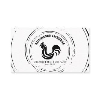 Simple Black White Chicken QR Code