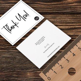 Simple Black White Company Logo Custom Thank You
