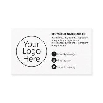 Simple Black White Ingredients Instructions Logo
