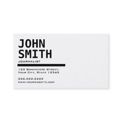 Simple Black & White Journalist