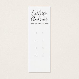 Simple Black White Multiple Earring Display Card