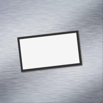 Simple Blank White and Black Border  Magnet