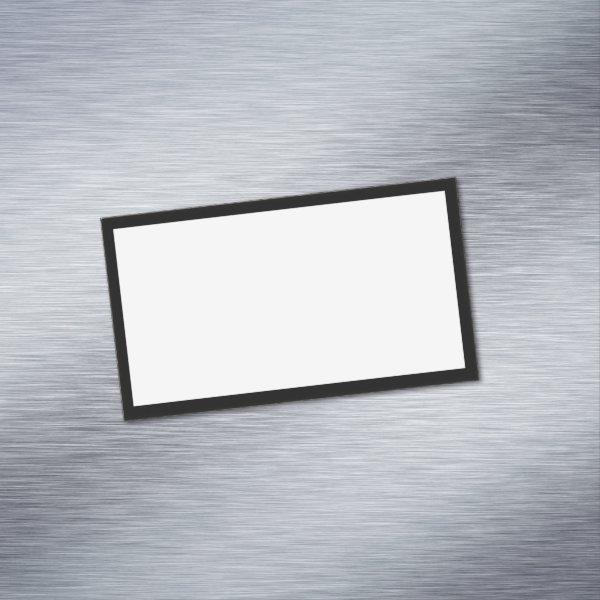 Simple Blank White and Black Border  Magnet