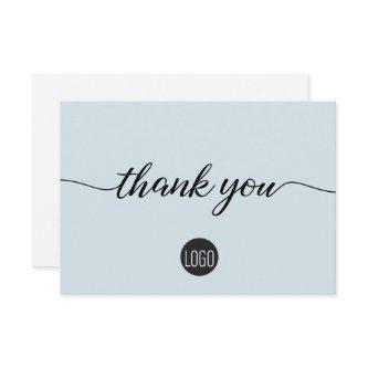 Simple Blue Business Customer Appreciation Thank You Card