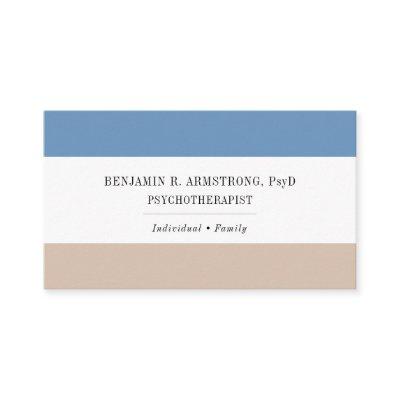 Simple Blue Tan Psychotherapist