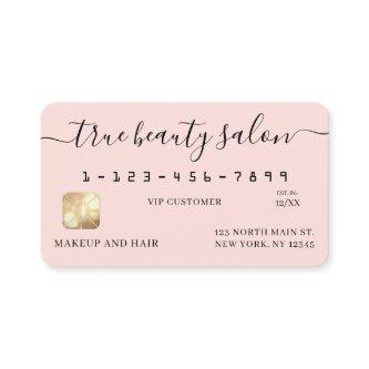 Simple Blush Gold Signature Script Credit Card