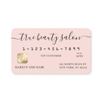 Simple Blush Gold Signature Script Credit Card