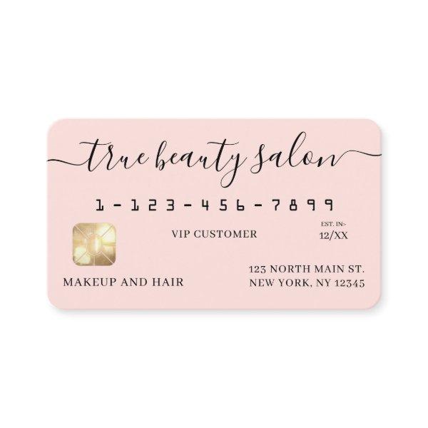 Simple Blush Gold Signature Script Credit Card