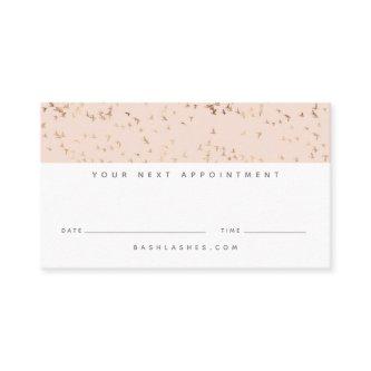 Simple Blush Pink and Gold Professional Peach Appointment Card