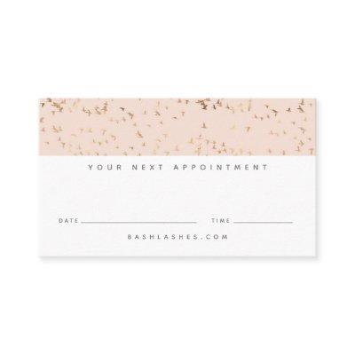 Simple Blush Pink and Gold Professional Peach Appointment Card