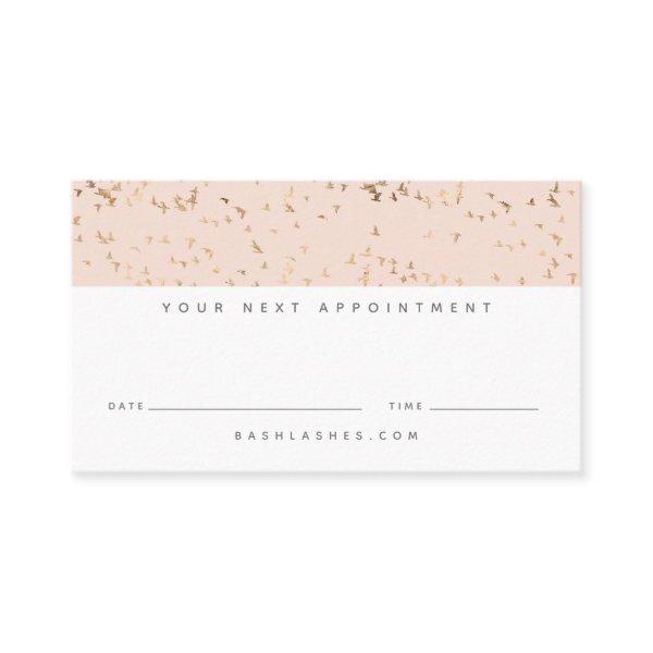 Simple Blush Pink and Gold Professional Peach Appointment Card