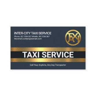 Simple Bold Gold Line Layers Taxi Cab Driver