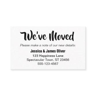 Simple Bold Typography "We've Moved" Card