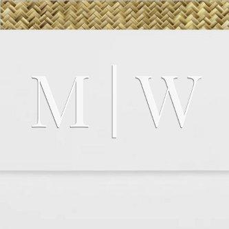 Simple Bride Groom Wedding 2 Initial Monogram VS Embosser