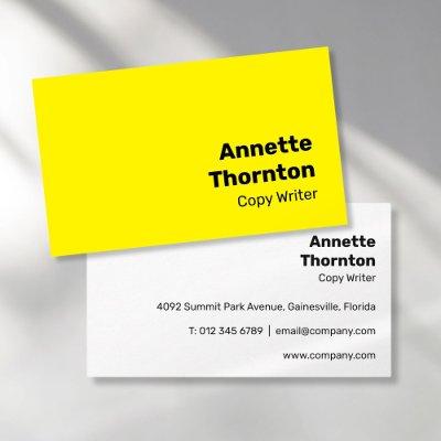 Simple Bright Yellow Bold Modern Vibrant