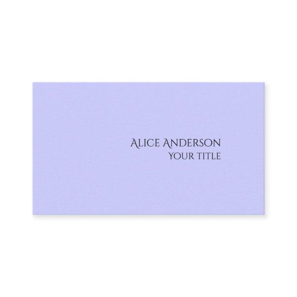 Simple Budget One Solid Color Modern Periwinkle