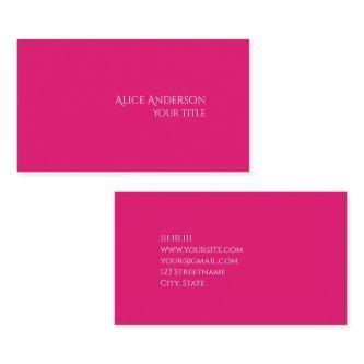 Simple Budget One Solid Color Modern Pink