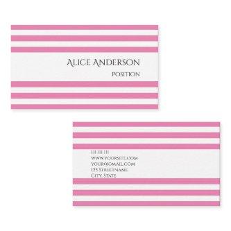 Simple Budget Pink Stripes Geometric Chic