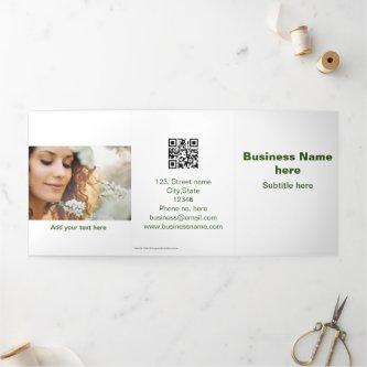 simple business add your name text menu brochure