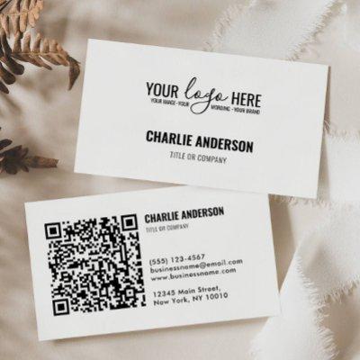 Simple Business Branding Company Logo QR Code