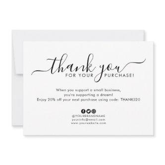 Simple Business Company Logo Thank You Order Invitation