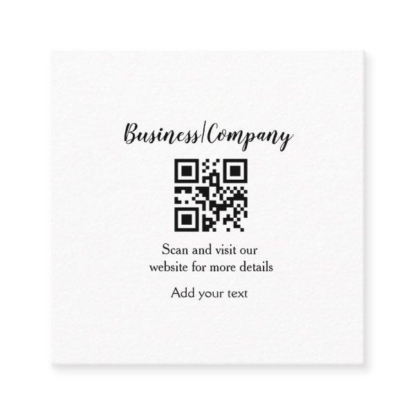 Simple business company website barcode QR add nam Square