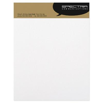 SIMPLE BUSINESS LETTERHEAD :: talk bubble 7