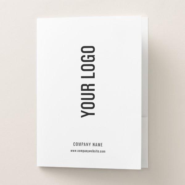Simple Business Logo Card Slot Pocket Folder
