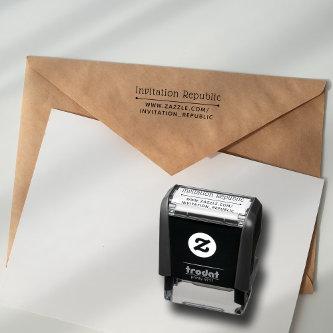 Simple Business Name & Web Address Self-inking Stamp