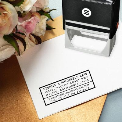 Simple Business Return Address Self Inking Stamp