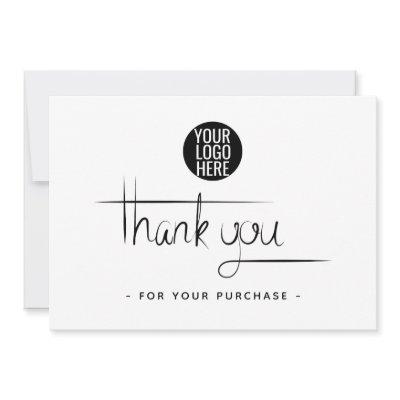 Simple Business Thank You Card - Add Logo