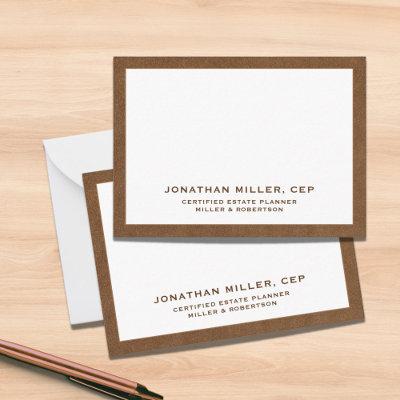 Simple Business Typographic Note Card