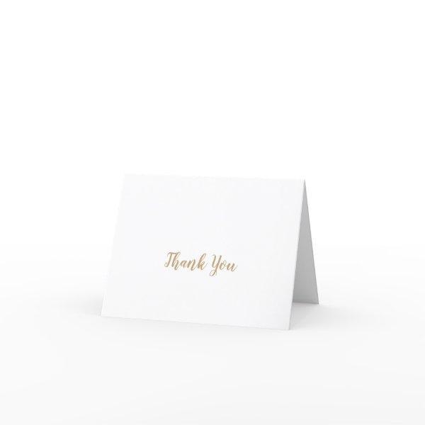 Simple Calligraphy|Gold Wedding Thank You Card