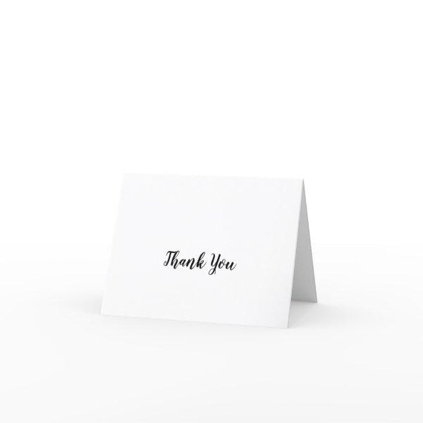 Simple Calligraphy Wedding Thank You Card