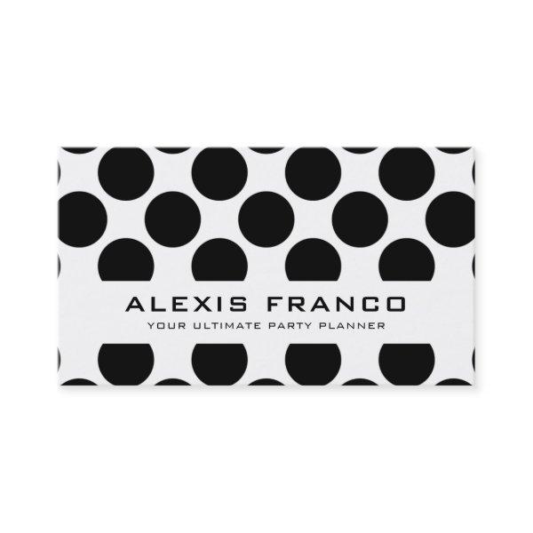 SIMPLE CARD bold cute polka dots black white