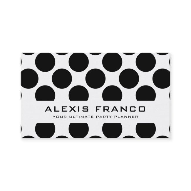 SIMPLE CARD bold cute polka dots black white