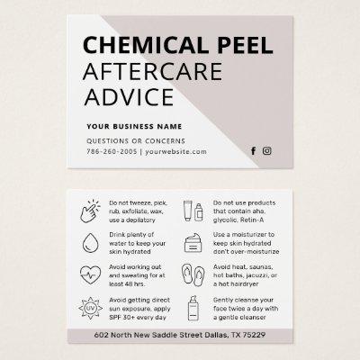 Simple Chemical Peel Aftercare Instruction Card