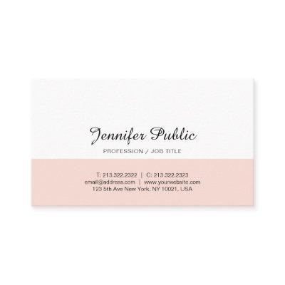 Simple Chic Design Blush Pink White Trendy Modern