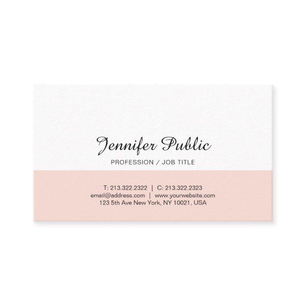 Simple Chic Design Blush Pink White Trendy Modern