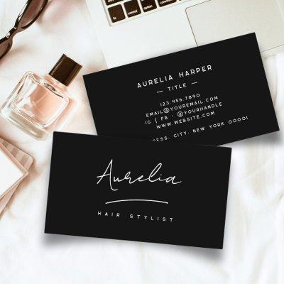 Simple Chic Monogram Modern Signature Logo Elegant