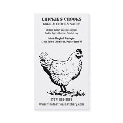 Simple Chicken or Egg Farm in Black and White