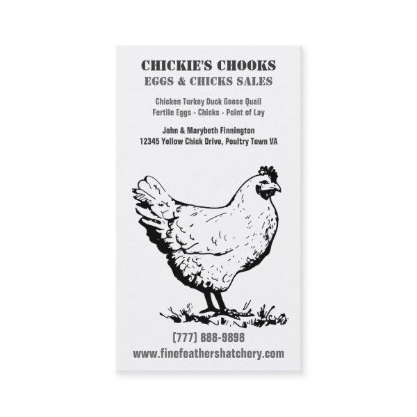 Simple Chicken or Egg Farm in Black and White