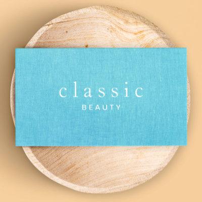 Simple & Classic Beauty Turquoise Blue Linen Look