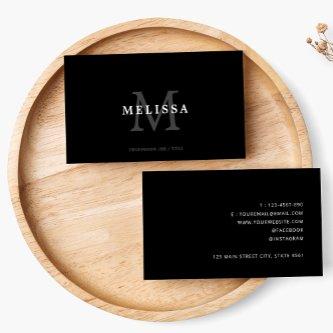Simple Classic Black & White Monogram Typography